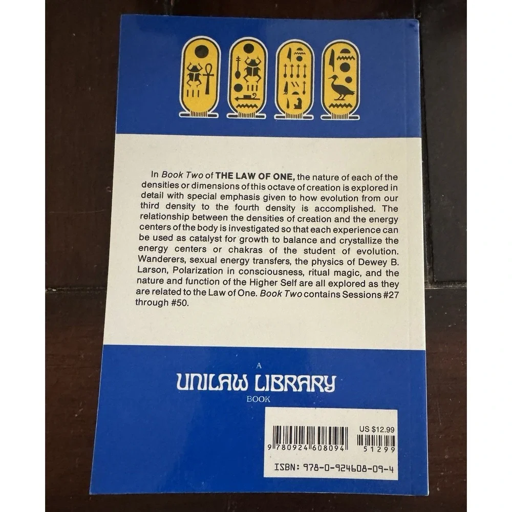 The Law of One Ser. Ra Material Book Two Vol 2 Elkins Rueckert McCarty PB